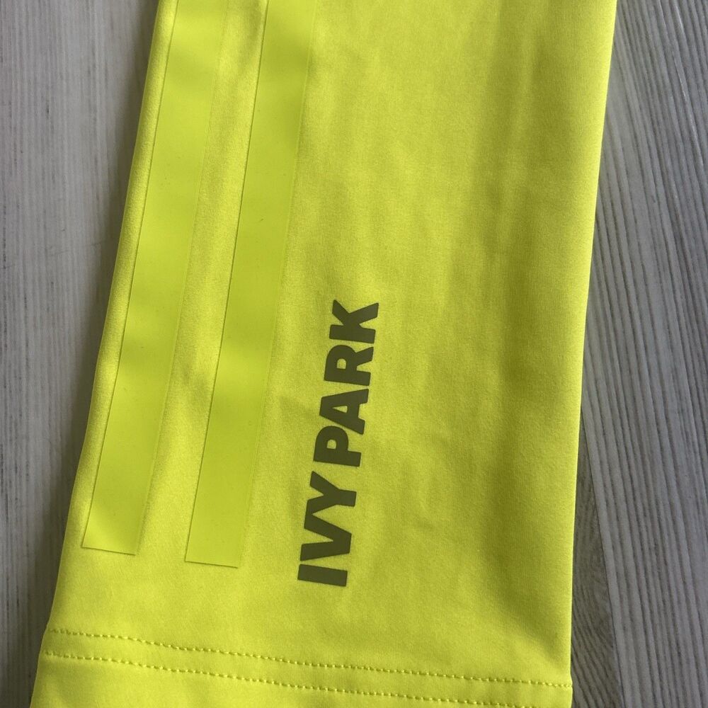 Adidas x Ivy Park neon yellow long-sleeve bolero Workout Cycling shrug Medium - Picture 4 of 10